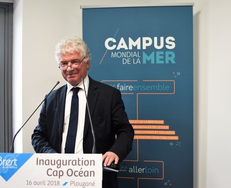 François CUILANDRE, Président de Brest métropole, lors de l’inauguration du bâtiment CAP OCÉAN